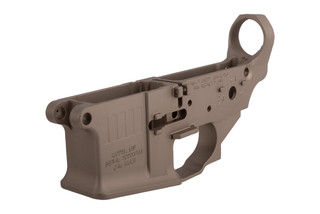 SOLGW / Forward Controls Design AR-15 Lower Receiver in FDE is made of billet aluminum
